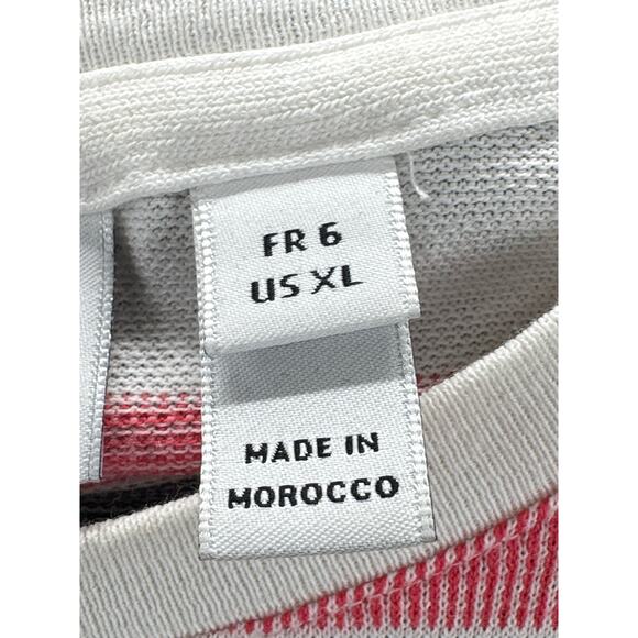 Lacoste T-Shirt Men’s XL Striped Regular Fit Crew Neck Cotton Made in Morocco - Picture 8 of 10
